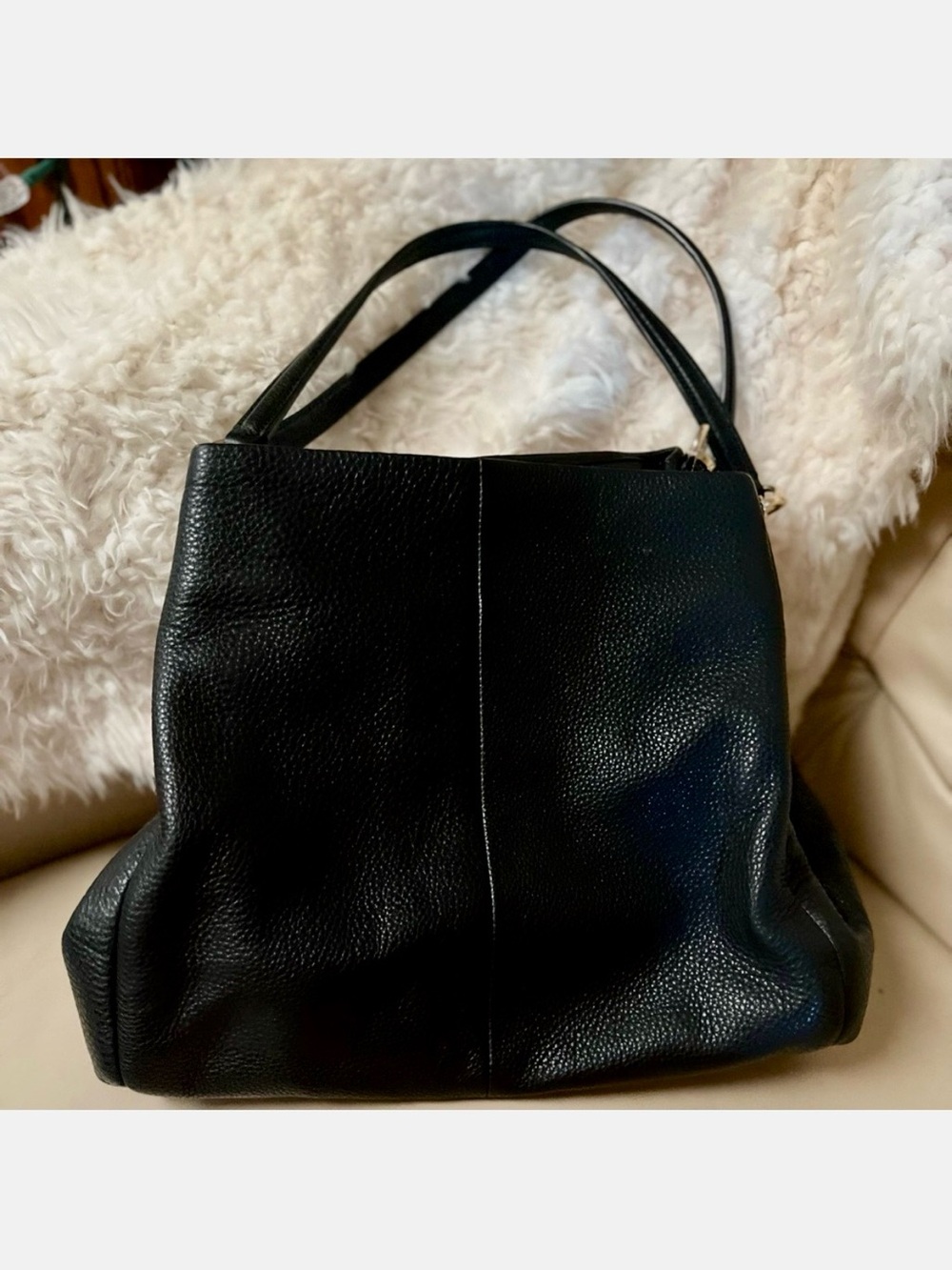 Coach Phoebe Black Leather 3 Compartments Shoulder Bag